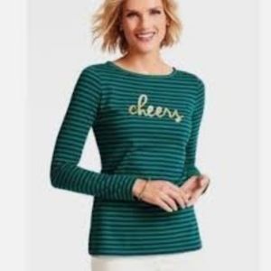 Talbots "Cheers" Striped Long Sleeve Top S…